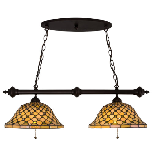 Meyda Tiffany Diamond & Jewel 187126 Pendant Light - Mahogany Bronze