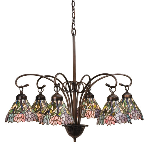 Meyda Tiffany Wisteria 18720 Chandelier Light - Oil Rubbed Bronze