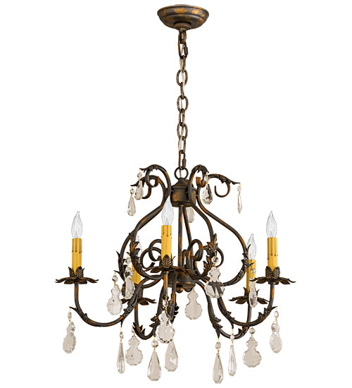 Meyda Tiffany Chantilly 187262 Chandelier Light - French Bronzed,Crystal