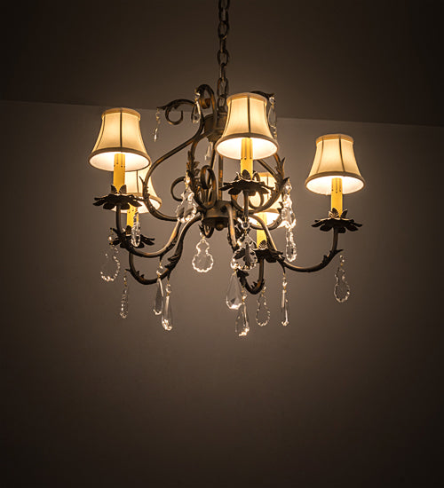 Meyda Tiffany Chantilly 187283 Chandelier Light - French Bronzed,Crystal