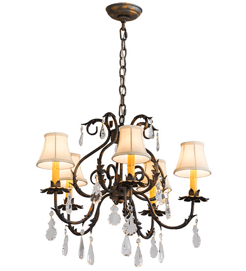Meyda Tiffany Chantilly 187283 Chandelier Light - French Bronzed,Crystal