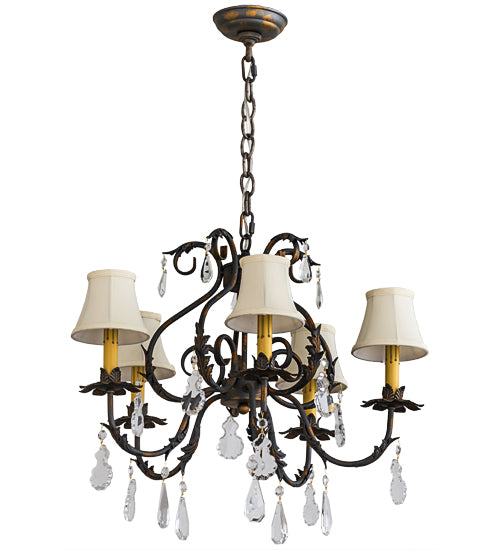 Meyda Tiffany Chantilly 187283 Chandelier Light - French Bronzed,Crystal