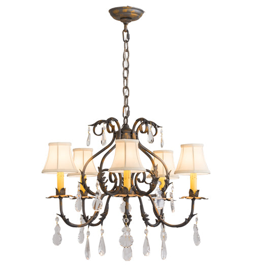 Meyda Tiffany Chantilly 187283 Chandelier Light - French Bronzed,Crystal