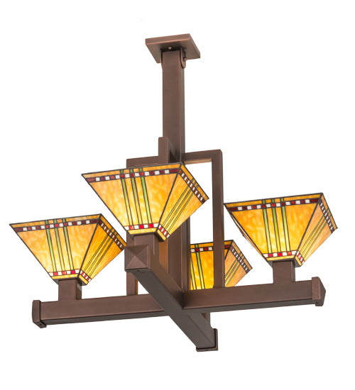 Meyda Tiffany Prairie Corn 187304 Chandelier Light - Cinnamon Coffee Metallic