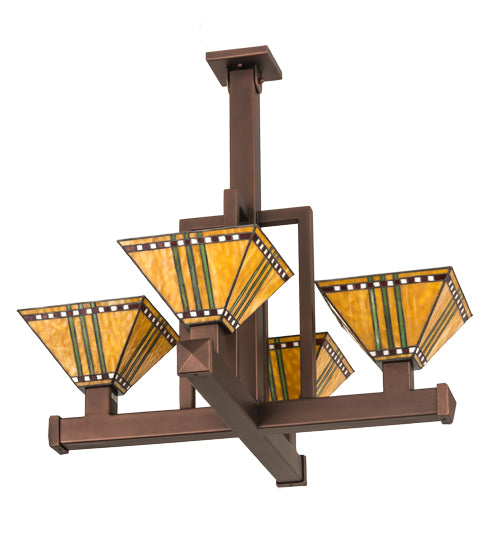 Meyda Tiffany Prairie Corn 187304 Chandelier Light - Cinnamon Coffee Metallic