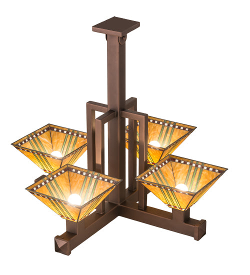 Meyda Tiffany Prairie Corn 187304 Chandelier Light - Cinnamon Coffee Metallic