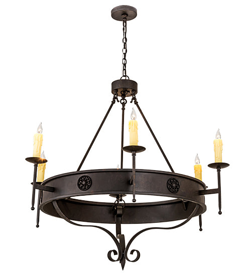 Meyda Tiffany Lorenzo 187705 Chandelier Light - Rust