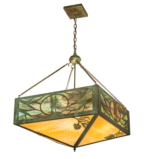 Meyda Tiffany Balsam Pine 187847 Pendant Light - Weathered Brass
