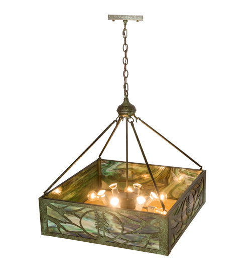 Meyda Tiffany Balsam Pine 187847 Pendant Light - Weathered Brass