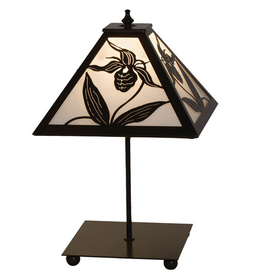 Meyda Tiffany Lighting 18792 Lady Slipper One Light Table Lamp Lamp Bronze / Dark