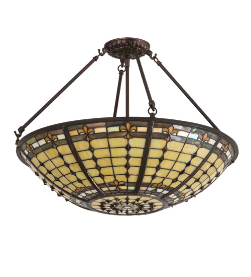 Meyda Tiffany Fleur-De-Lite 187967 Ceiling Light - Mahogany Bronze