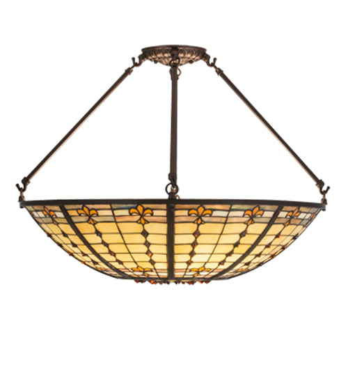 Meyda Tiffany Fleur-De-Lite 187967 Ceiling Light - Mahogany Bronze