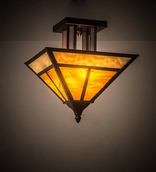 Meyda Tiffany T" Mission" 188106 Ceiling Light - Craftsman Brown,Mahogany Bronze