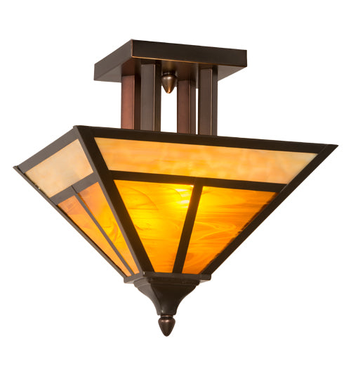 Meyda Tiffany T" Mission" 188106 Ceiling Light - Craftsman Brown,Mahogany Bronze