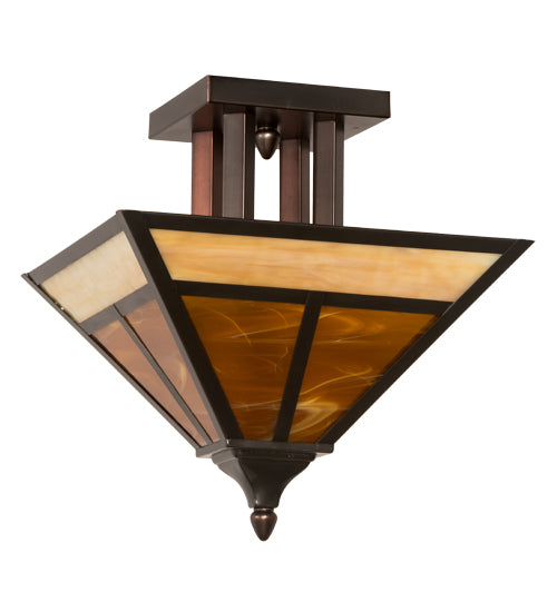 Meyda Tiffany T" Mission" 188106 Ceiling Light - Craftsman Brown,Mahogany Bronze
