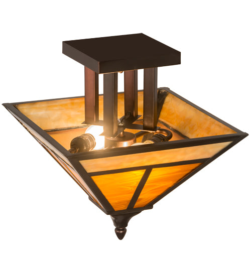 Meyda Tiffany T" Mission" 188106 Ceiling Light - Craftsman Brown,Mahogany Bronze