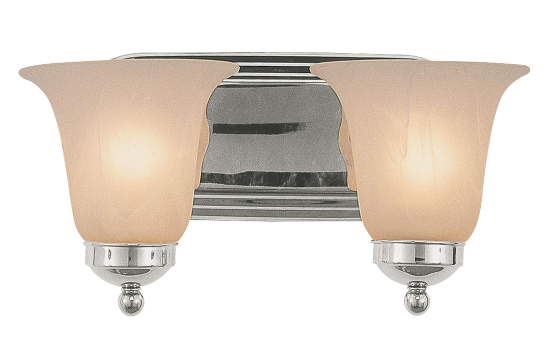 Trans Globe Imports Rusty 3502 PC Bath Vanity Light 14 in. wide - Polished Chrome