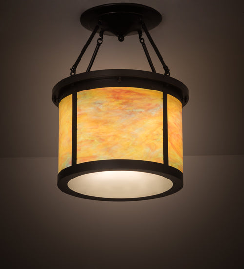 Meyda Tiffany Arts & Crafts 188137 Ceiling Light - Craftsman Brown