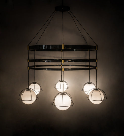 Meyda Tiffany Heliocentricity 188206 Chandelier Light - Satin Brass