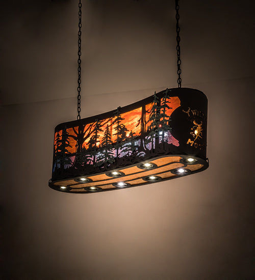 Meyda Tiffany Bola 188290 Pendant Light - Textured Black/Green Trees