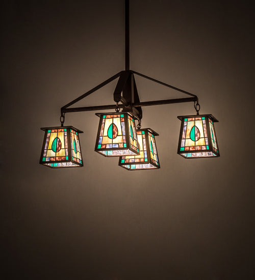 Meyda Tiffany Mackintosh Leaf 188298 Chandelier Light - Copper
