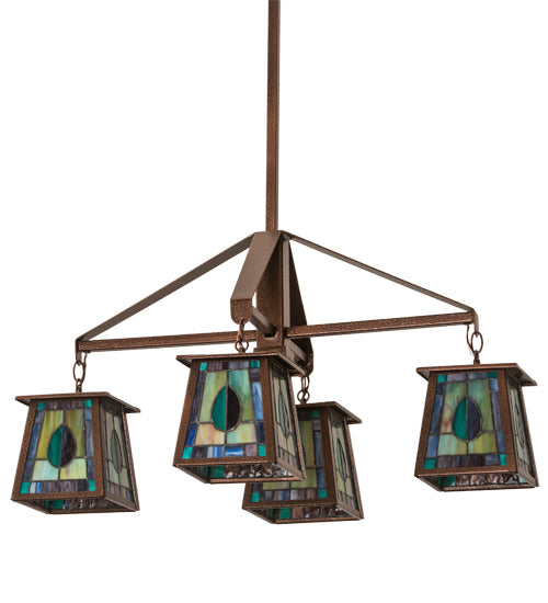 Meyda Tiffany Mackintosh Leaf 188298 Chandelier Light - Copper