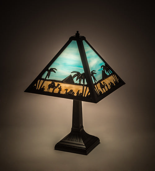 Meyda Tiffany Lighting 188316 Camel One Light Table Lamp Lamp Bronze / Dark