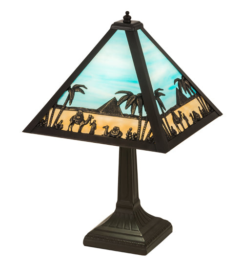 Meyda Tiffany Lighting 188316 Camel One Light Table Lamp Lamp Bronze / Dark