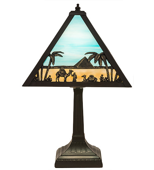Meyda Tiffany Lighting 188316 Camel One Light Table Lamp Lamp Bronze / Dark