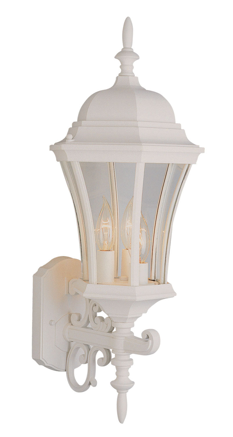 Trans Globe Imports 4503 WH Burlington Ii Three Light Wall Lantern Outdoor White