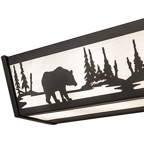 Meyda Tiffany Bear At Lake 188350 Bath Vanity Light 24 in. wide - Oil Rubbed Bronze