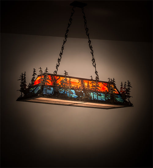 Meyda Tiffany Deer At Dusk 188361 Pendant Light - Antique Copper
