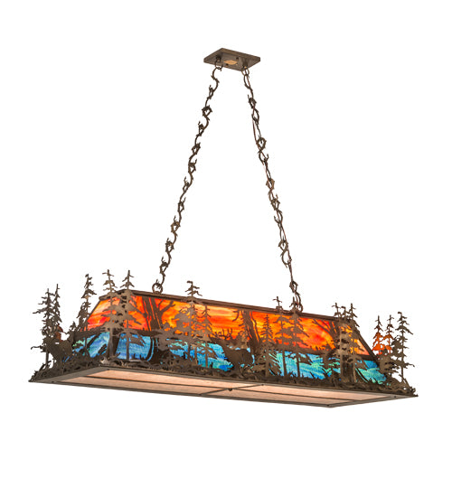 Meyda Tiffany Deer At Dusk 188361 Pendant Light - Antique Copper