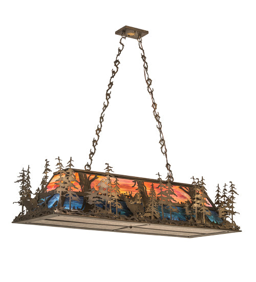 Meyda Tiffany Deer At Dusk 188361 Pendant Light - Antique Copper