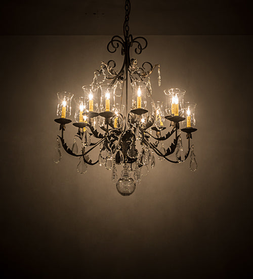 Meyda Tiffany French Elegance 188392 Chandelier Light - French Bronzed,Crystal