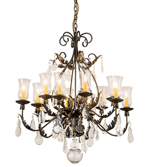 Meyda Tiffany French Elegance 188392 Chandelier Light - French Bronzed,Crystal