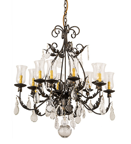 Meyda Tiffany French Elegance 188392 Chandelier Light - French Bronzed,Crystal
