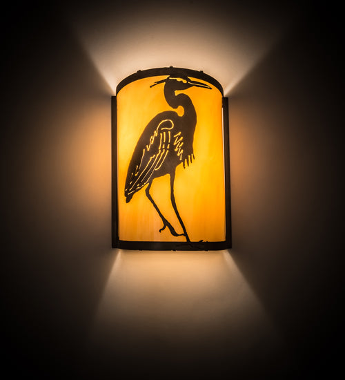 Meyda Tiffany Heron 188604 Wall Light - Antique Copper