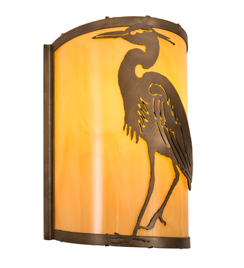 Meyda Tiffany Heron 188606 Wall Light - Antique Copper