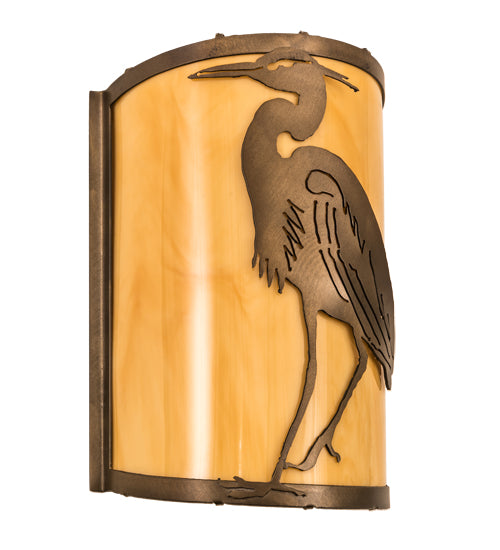 Meyda Tiffany Heron 188606 Wall Light - Antique Copper