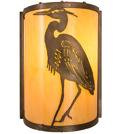 Meyda Tiffany Heron 188606 Wall Light - Antique Copper