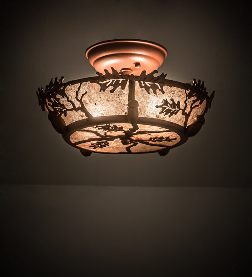Meyda Tiffany Oak Leaf & Acorn 188635 Ceiling Light - Antique Copper