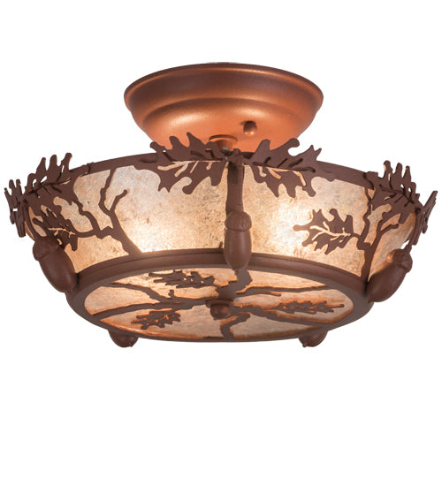 Meyda Tiffany Oak Leaf & Acorn 188635 Ceiling Light - Antique Copper