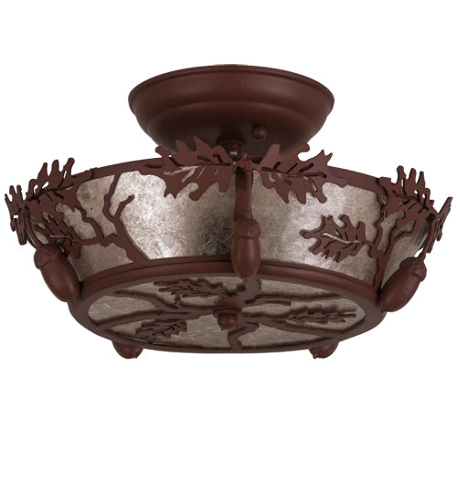 Meyda Tiffany Oak Leaf & Acorn 188635 Ceiling Light - Antique Copper