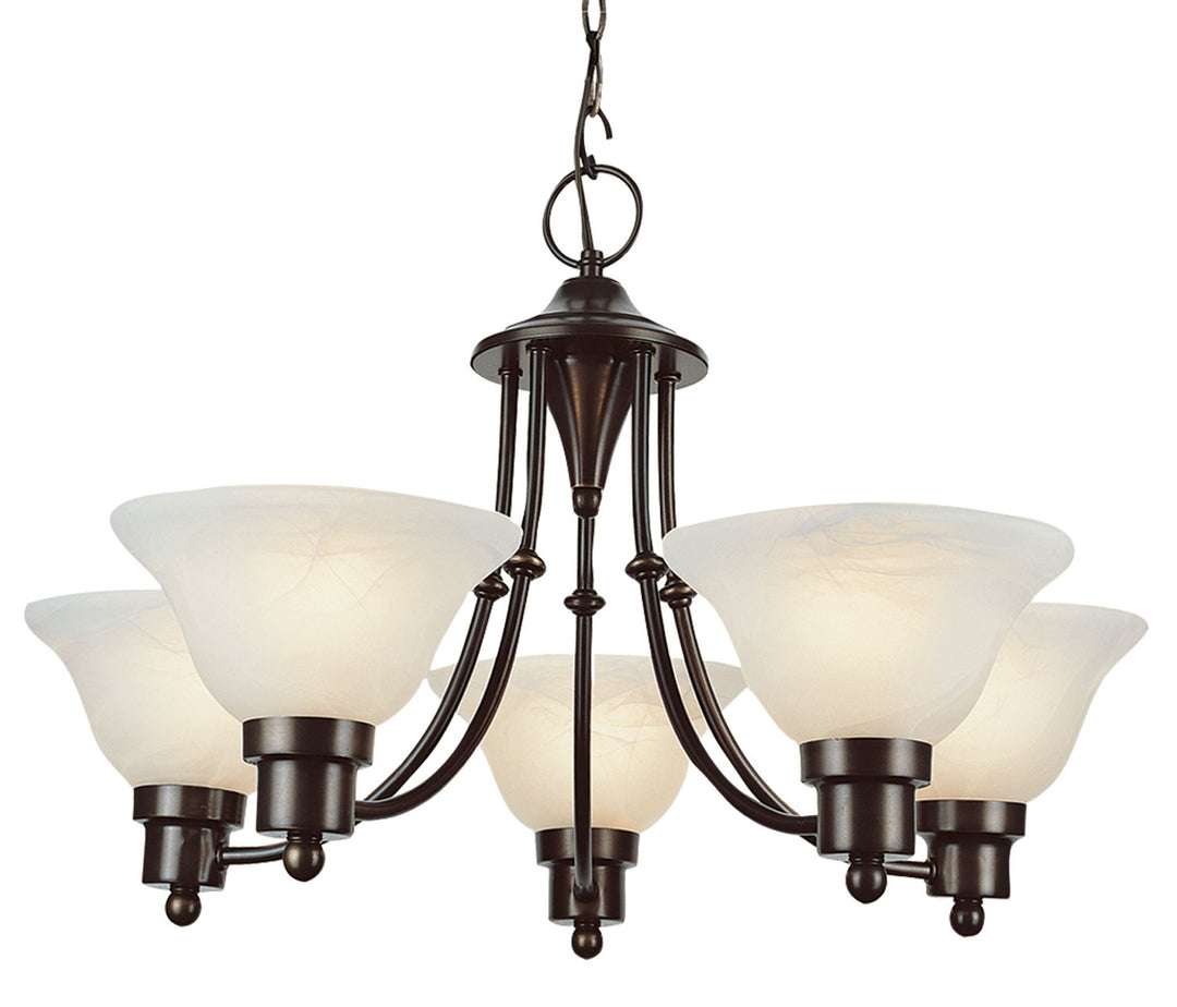 Trans Globe Imports Perkins 6545 WB Chandelier Light - Weathered Bronze
