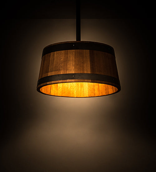 Meyda Tiffany Whiskey Barrel 188647 Pendant Light - Natural Wood