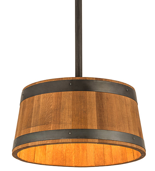 Meyda Tiffany Whiskey Barrel 188647 Pendant Light - Natural Wood