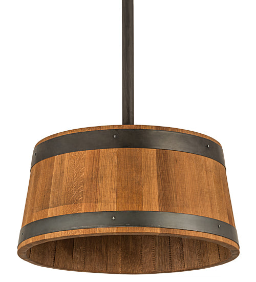 Meyda Tiffany Whiskey Barrel 188647 Pendant Light - Natural Wood