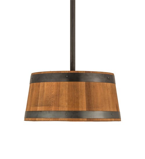 Meyda Tiffany Whiskey Barrel 188647 Pendant Light - Natural Wood