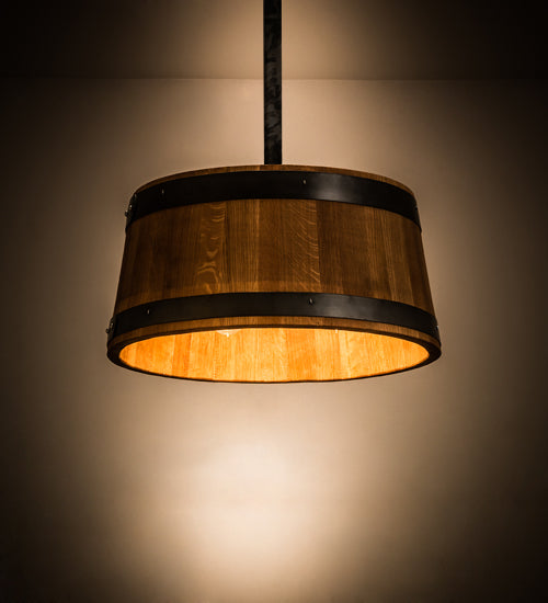 Meyda Tiffany Whiskey Barrel 188651 Pendant Light - Natural Wood